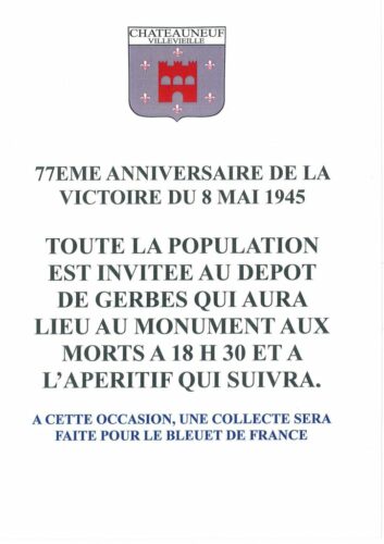 77ème Anniversaire De La Victoire Du 8 Mai 1945