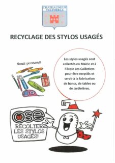 Recyclage des stylos usagés